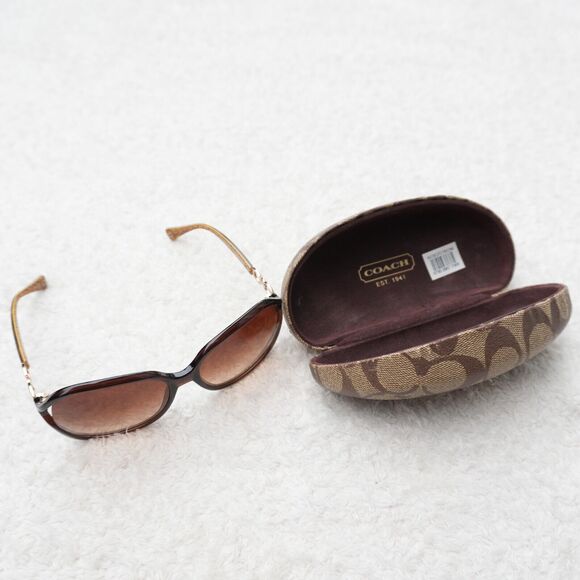 Coach Accessories - Coach HC8018 L006 NATASHA Oversized Sunglasses 60 16 130 Brown w/ Case